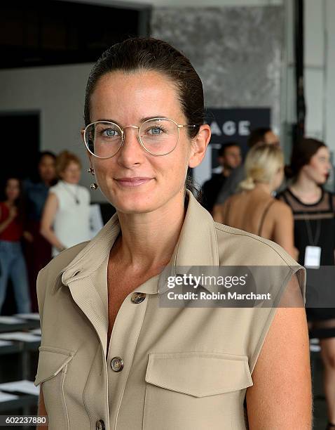 Lucy Chadwick attends Dion Lee Front Row September 2016 during New York Fashion Week at Pier 59 Studios on September 10, 2016 in New York City.