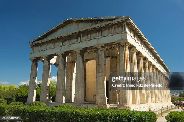 the hefestión- the agora- athens- greece - agora athens stock pictures, royalty-free photos & images