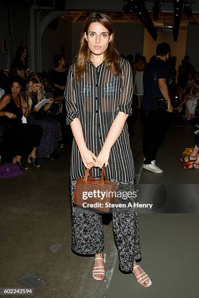 Ana Krass at the A Detacher - Front Row & Backstage - September 2016 New York Fashion Week at Pier 59 on September 10, 2016 in New York City.