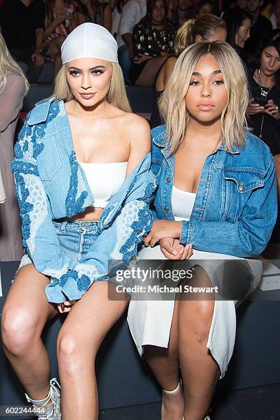 Personality Kylie Jenner and Jordyn Woods attend the Jonathan Simkhai fashion show during September 2016 MADE Fashion Week: The Shows at The Arc,...