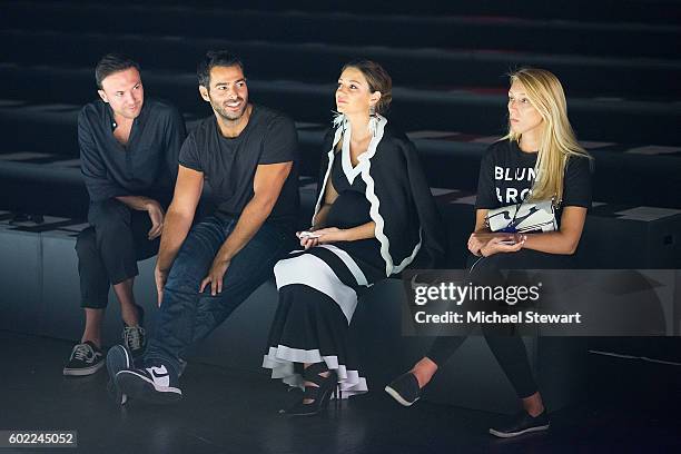 Designer Jonathan Simkhai attends the Jonathan Simkhai fashion show during September 2016 MADE Fashion Week: The Shows at The Arc, Skylight at...