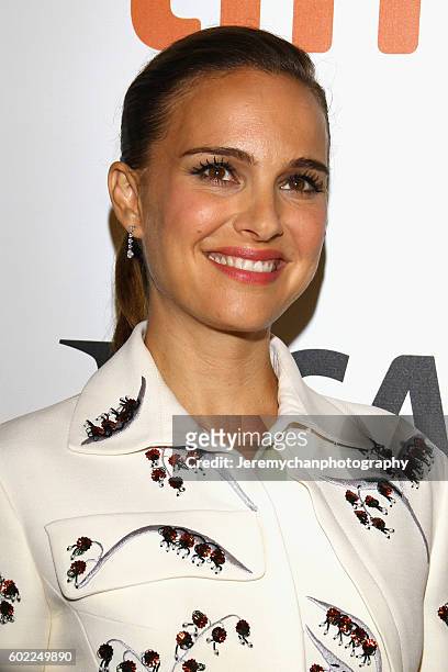 Actor Natalie Portman attends the "Planetarium" premiere held at Roy Thomson Hall during the Toronto International Film Festival on September 10,...