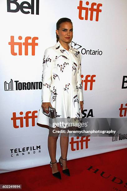 Actor Natalie Portman attends the "Planetarium" premiere held at Roy Thomson Hall during the Toronto International Film Festival on September 10,...