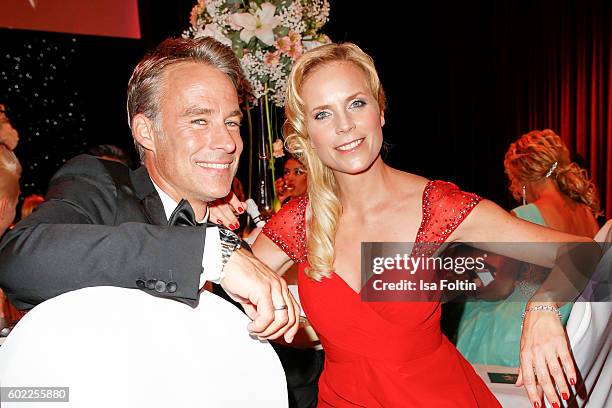 German actor Marco Girnth and german actress Melanie Marschke attend the Leipzig Opera Ball 2016 on September 10, 2016 in Leipzig, Germany.