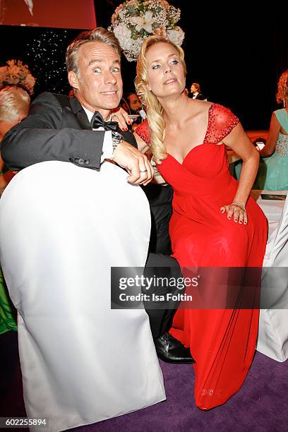 German actor Marco Girnth and german actress Melanie Marschke attend the Leipzig Opera Ball 2016 on September 10, 2016 in Leipzig, Germany.