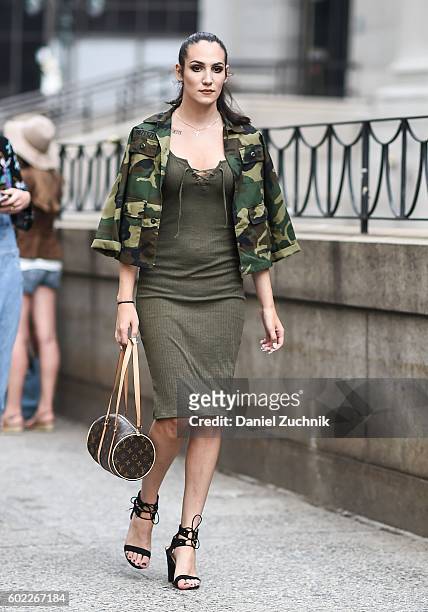 Guest is seen outside the Jonathan Simkhai show during New York Fashion Week Spring 2017 on September 10, 2016 in New York City.