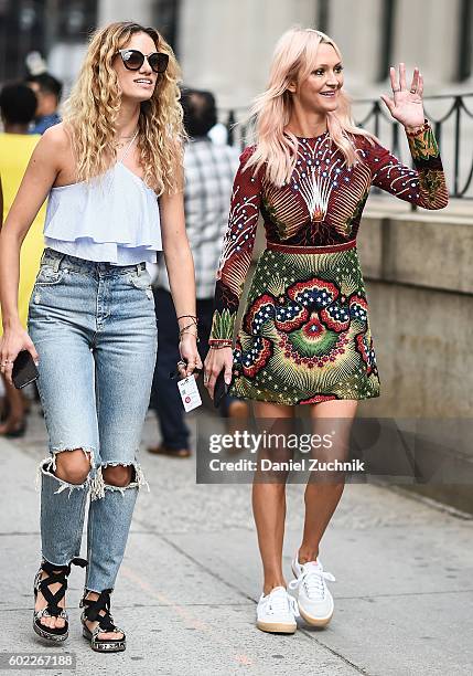 Zanna Roberts Rassi is seen outside the Jonathan Simkhai show during New York Fashion Week Spring 2017 on September 10, 2016 in New York City.