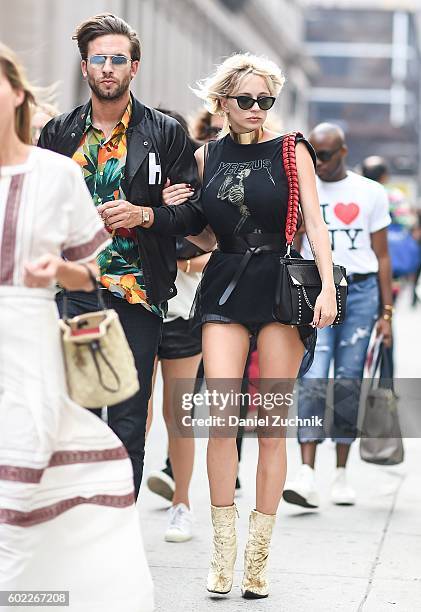 Caroline Vreeland is seen outside the Jonathan Simkhai show during New York Fashion Week Spring 2017 on September 10, 2016 in New York City.