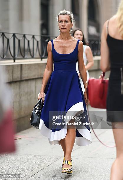 Natalie Joos is seen outside the Jonathan Simkhai show during New York Fashion Week Spring 2017 on September 10, 2016 in New York City.