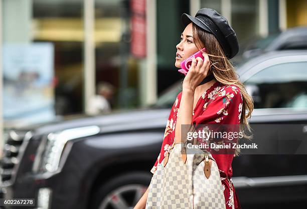 Guests are seen outside the Jonathan Simkhai show during New York Fashion Week Spring 2017 on September 10, 2016 in New York City.