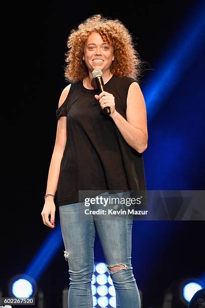 Comedian Michelle Wolf performs onstage during Oddball Comedy Festival at Nikon at Jones Beach Theater on September 10, 2016 in Wantagh, New York.