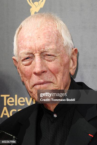 Max von Sydow attends the 2016 Creative Arts Emmy Awards held at Microsoft Theater on September 10, 2016 in Los Angeles, California.