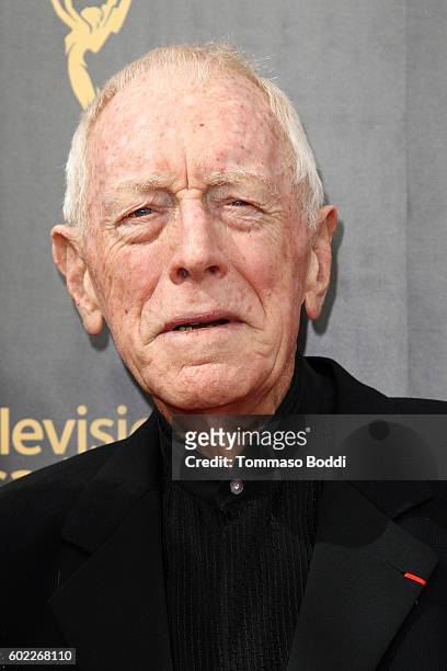 Max von Sydow attends the 2016 Creative Arts Emmy Awards held at Microsoft Theater on September 10, 2016 in Los Angeles, California.