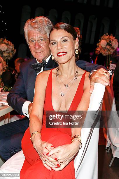 German sports moderator Marcel Reif and his wife Marion Kiechle attend the Leipzig Opera Ball 2016 on September 10, 2016 in Leipzig, Germany.