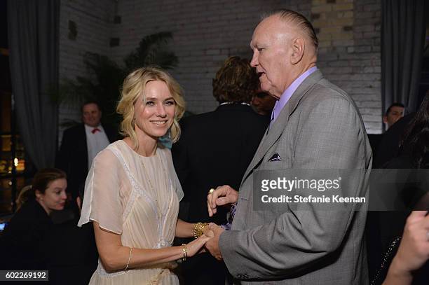Naomi Watts and Chuck Wepner at The Bleeder TIFF party hosted by GREY GOOSE Vodka at Storys Building on September 10, 2016 in Toronto, Canada.
