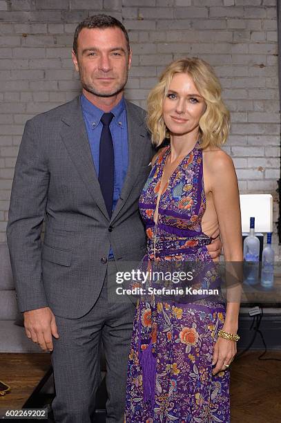 Actors Liev Schreiber and Naomi Watts at The Bleeder TIFF party hosted by GREY GOOSE Vodka at Storys Building on September 10, 2016 in Toronto,...