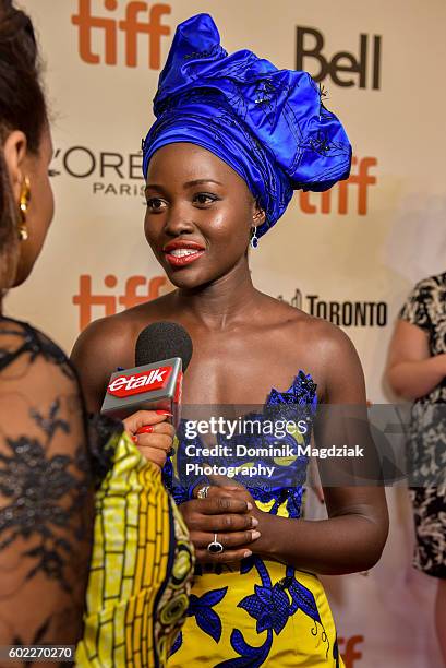 Actress Lupita Nyong'o attends the 'Queen of Katwe' premiere during the 2016 Toronto International Film Festival at the Roy Thomson Hall on September...