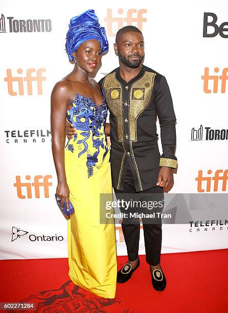 Lupita Nyong'o and David Oyelowo arrive at the 2016 Toronto International Film Festival - "Queen Of Katwe" premiere held at Roy Thomson Hall on...