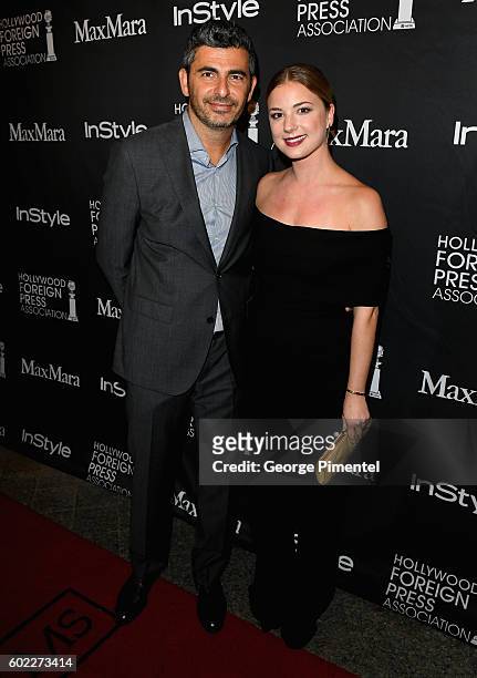 Actress Emily VanCamp and her agent Marc Hamou attend the Hollywood Foreign Press Association and InStyle's annual celebration of the Toronto...