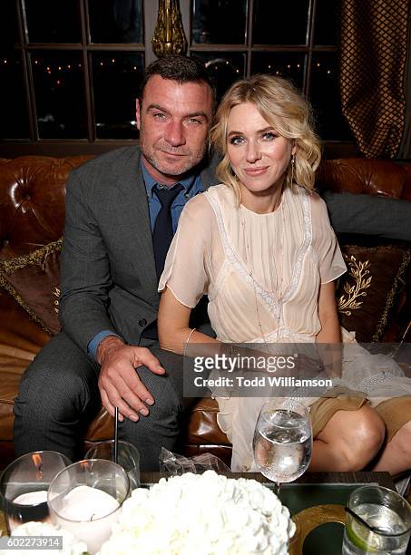 Actors Liev Schreiber and Naomi Watts attend the Hollywood Foreign Press Association and InStyle's annual celebration of the Toronto International...