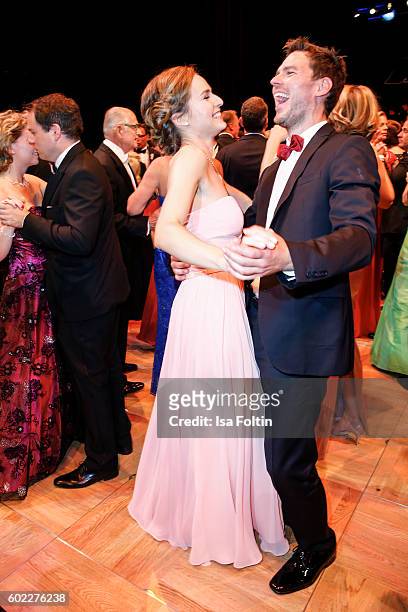 German actress Hedi Honert and german actor Constantin Luecke dance during the Leipzig Opera Ball 2016 on September 10, 2016 in Leipzig, Germany.