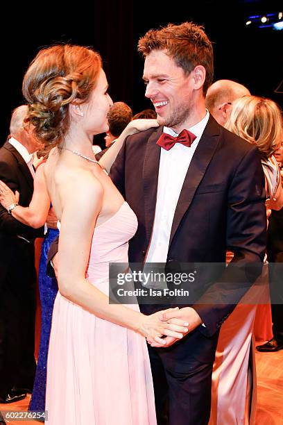 German actress Hedi Honert and german actor Constantin Luecke dance during the Leipzig Opera Ball 2016 on September 10, 2016 in Leipzig, Germany.