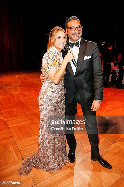 Singer and moderator Kim Fisher and DJ Mousse T. Attend the Leipzig Opera Ball 2016 on September 10, 2016 in Leipzig, Germany.