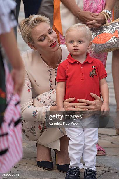 Princess Charlene and Prince Jacques of Monaco attend the annual traditional "Pique Nique Monagasque" on September 10, 2016 in Monaco, Monaco.