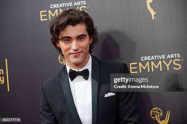 Actor Blake Michael arrives at the Creative Arts Emmy Awards at Microsoft Theater on September 10, 2016 in Los Angeles, California.