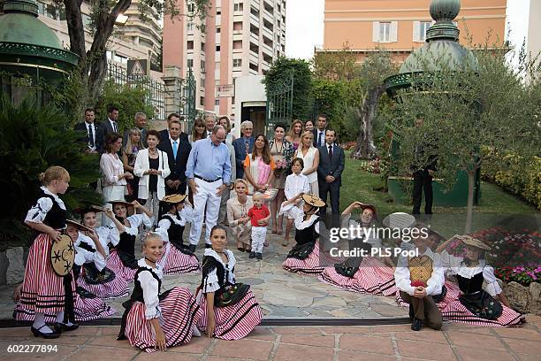 Princess Caroline of Hanover, Elisabeth-Anne de Massy, Prince Albert II of Monaco, Prince Jacques, Princess Charlene of Monaco and Melanie-Antoinette...