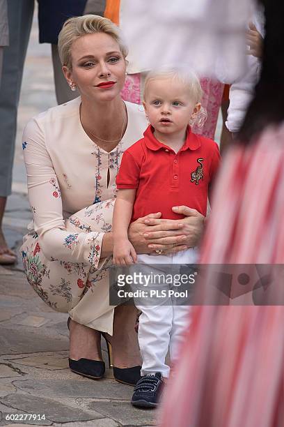 Princess Charlene and Prince Jacques of Monaco attend the annual traditional "Pique Nique Monagasque" on September 10, 2016 in Monaco, Monaco.