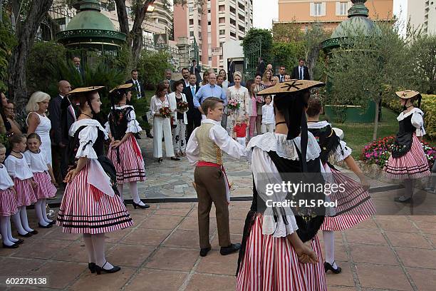 Princess Caroline of Hanover, Elisabeth-Anne de Massy, Prince Albert II of Monaco, Prince Jacques, Princess Charlene of Monaco and Melanie-Antoinette...