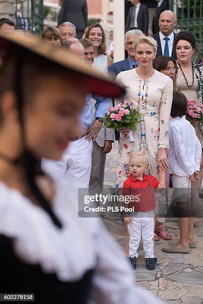 Prince Albert II of Monaco, Prince Jacques, Princess Charlene of Monaco attend the annual traditional 'Pique Nique Monegasque' on September 10, 2016...