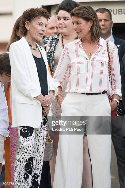 Elisabeth-Anne de Massy, Melanie-Antoinette de Massy and Princess Caroline of Hanover attend the annual traditional 'Pique Nique Monegasque'on...