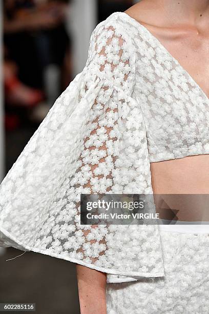 Model walks at Milly Ready to Wear Spring Summer 2017 fashion show during New York Fashion Week on September 9, 2016 in New York City.