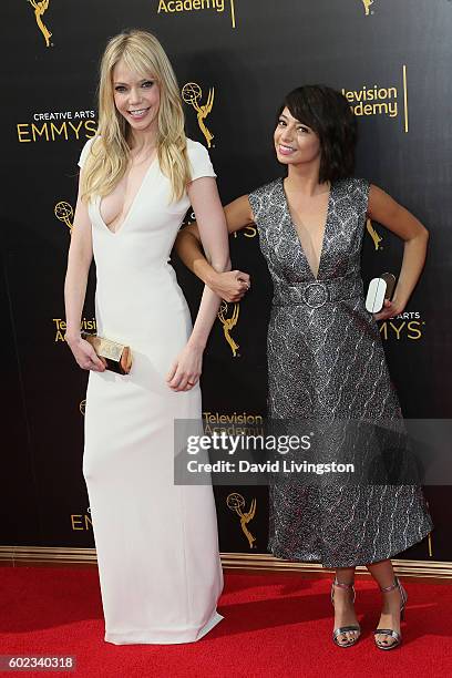 Actresses Riki Lindhome and Kate Micucci attend the 2016 Creative Arts Emmy Awards Day 1 at the Microsoft Theater on September 10, 2016 in Los...