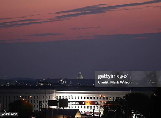 General view of the capital on the 15th anniversary on the 9/11 attacks on September 11, 2016 in Washington, DC. Later today U.S. President Barack...