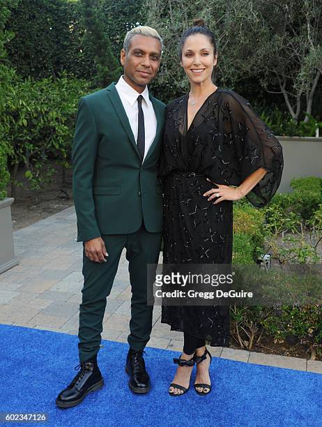 Musician Tony Kanal and wife Erin Lokitz arrive at Mercy For Animals Hidden Heroes Gala 2016 at Vibiana on September 10, 2016 in Los Angeles,...