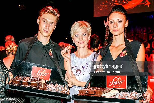 German actress Andrea Kathrin Loewig attends the Leipzig Opera Ball 2016 on September 10, 2016 in Leipzig, Germany.