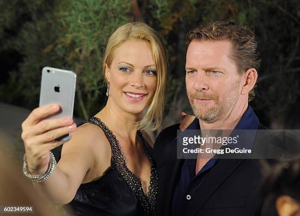 Actress Alison Eastwood and husband Stacy Poitras arrive at Mercy For Animals Hidden Heroes Gala 2016 at Vibiana on September 10, 2016 in Los...