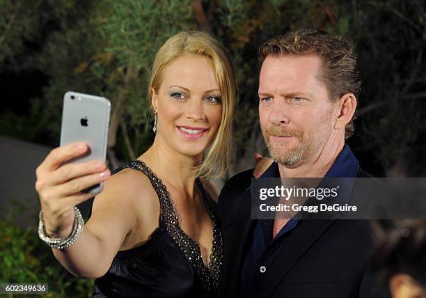 Actress Alison Eastwood and husband Stacy Poitras arrive at Mercy For Animals Hidden Heroes Gala 2016 at Vibiana on September 10, 2016 in Los...