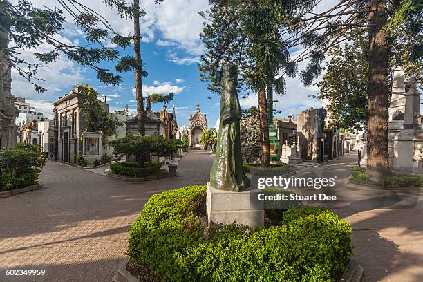 recoleta cemetery - la recoleta stock pictures, royalty-free photos & images