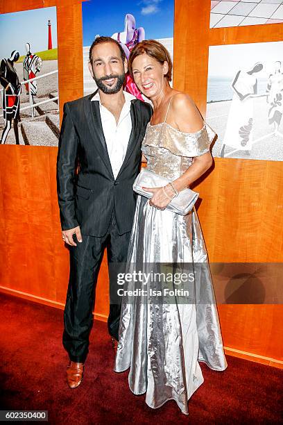 Dancer Massimo Sinato and fashion designer Eva Lutz attend the Leipzig Opera Ball 2016 on September 10, 2016 in Leipzig, Germany.