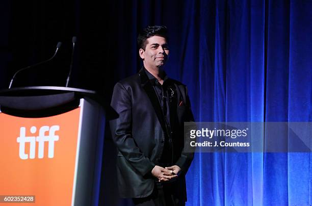 Director/actor Karan Johar takes the stage for the 2016 Toronto International Film Festival - In Conversation With... Karan Johar at Glenn Gould...