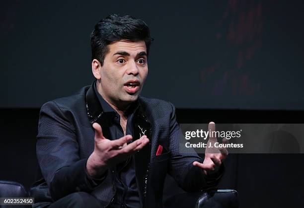 Director/actor Karan Johar speaks during the 2016 Toronto International Film Festival - In Conversation With... Karan Johar at Glenn Gould Studio at...