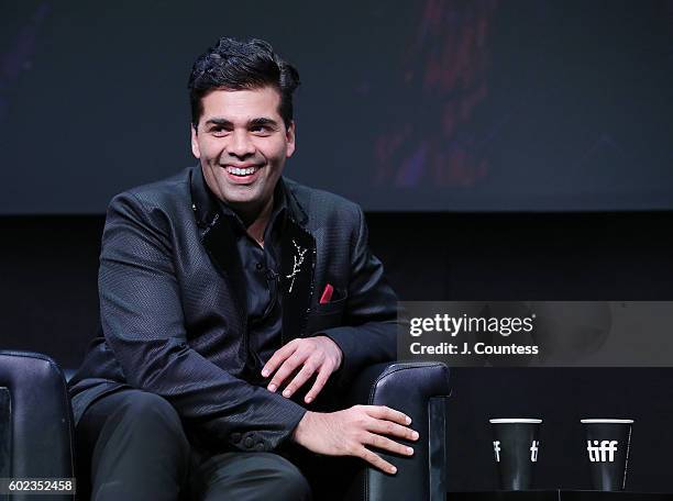 Director/actor Karan Johar speaks during the 2016 Toronto International Film Festival - In Conversation With... Karan Johar at Glenn Gould Studio at...