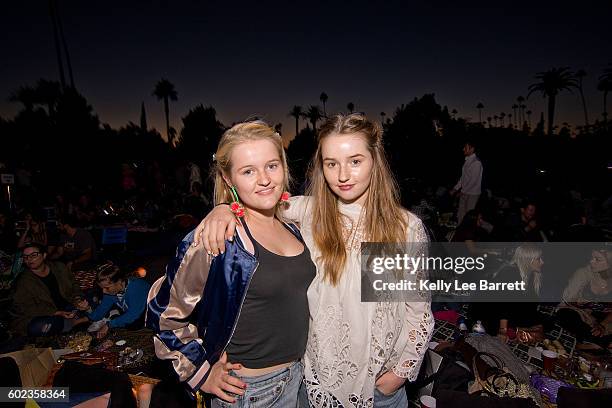 Kaitlyn Dever and Mady Dever attend Cinespia's screening of "Sixteen Candles" held at Hollywood Forever on September 10, 2016 in Hollywood,...