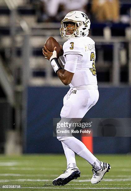 Maurice Alexander of the FIU Panthers in action during the game against the Maryland Terrapins at FIU Stadium on September 9, 2016 in Miami, Florida.