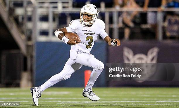 Maurice Alexander of the FIU Panthers in action during the game against the Maryland Terrapins at FIU Stadium on September 9, 2016 in Miami, Florida.