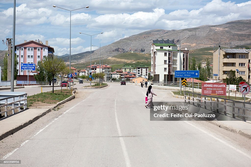 Gümüşhane city street in Turkey